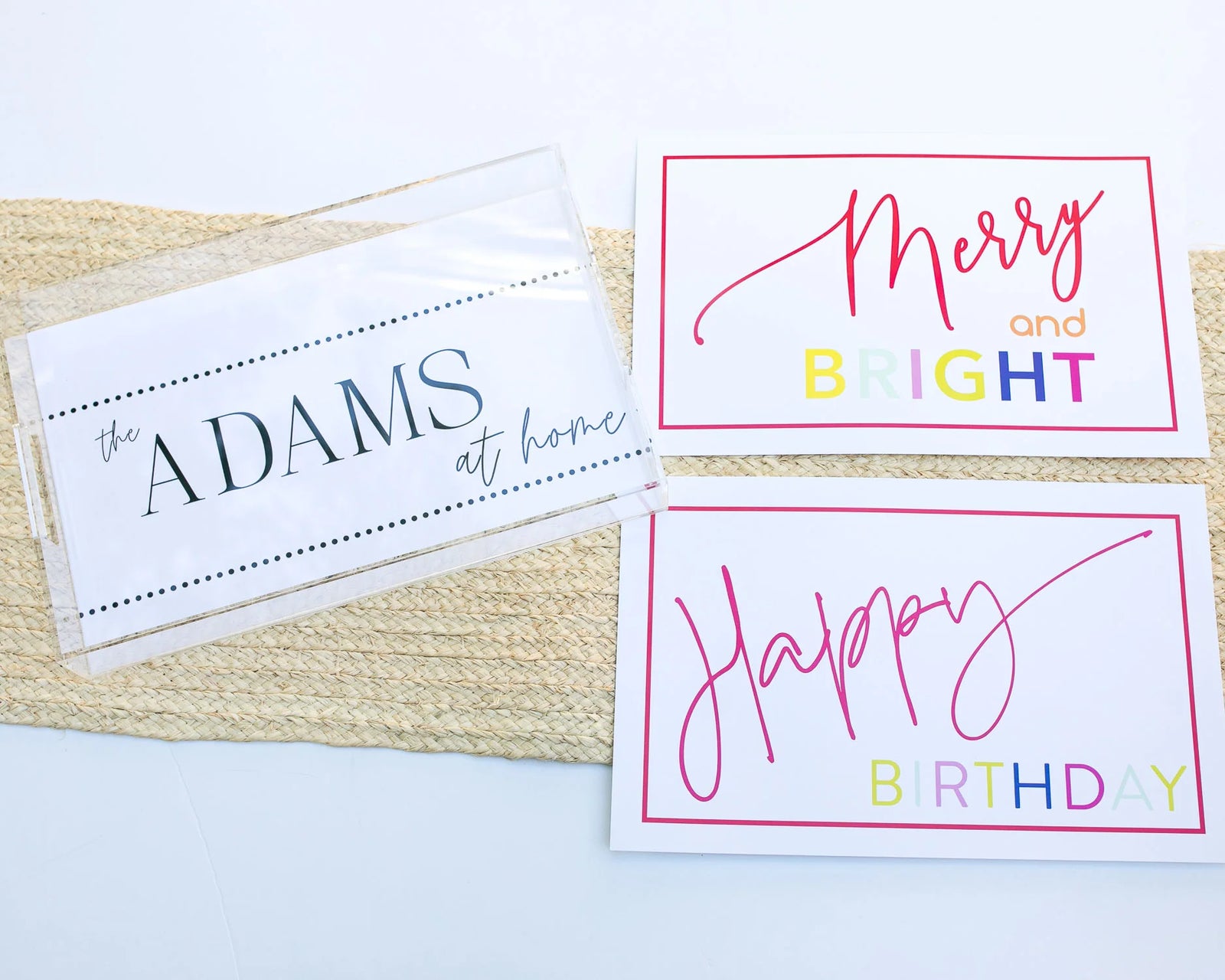 Lucite Serving Tray with Interchangeable Inserts