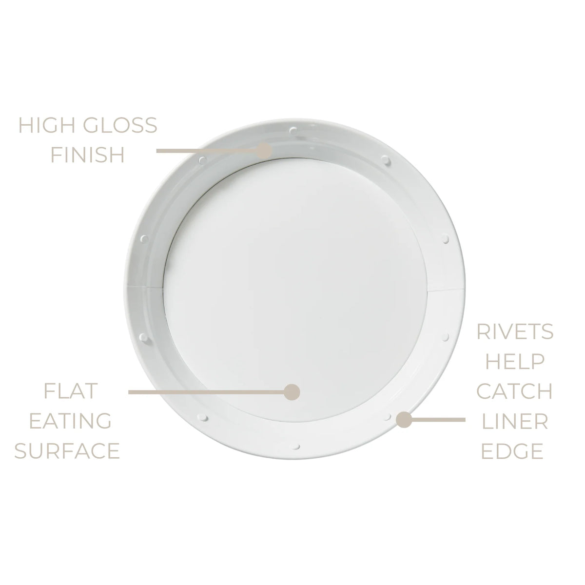 Plate and Pattern White Metal Plates