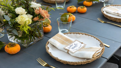 Plate and Pattern Woven Seagrass Plates