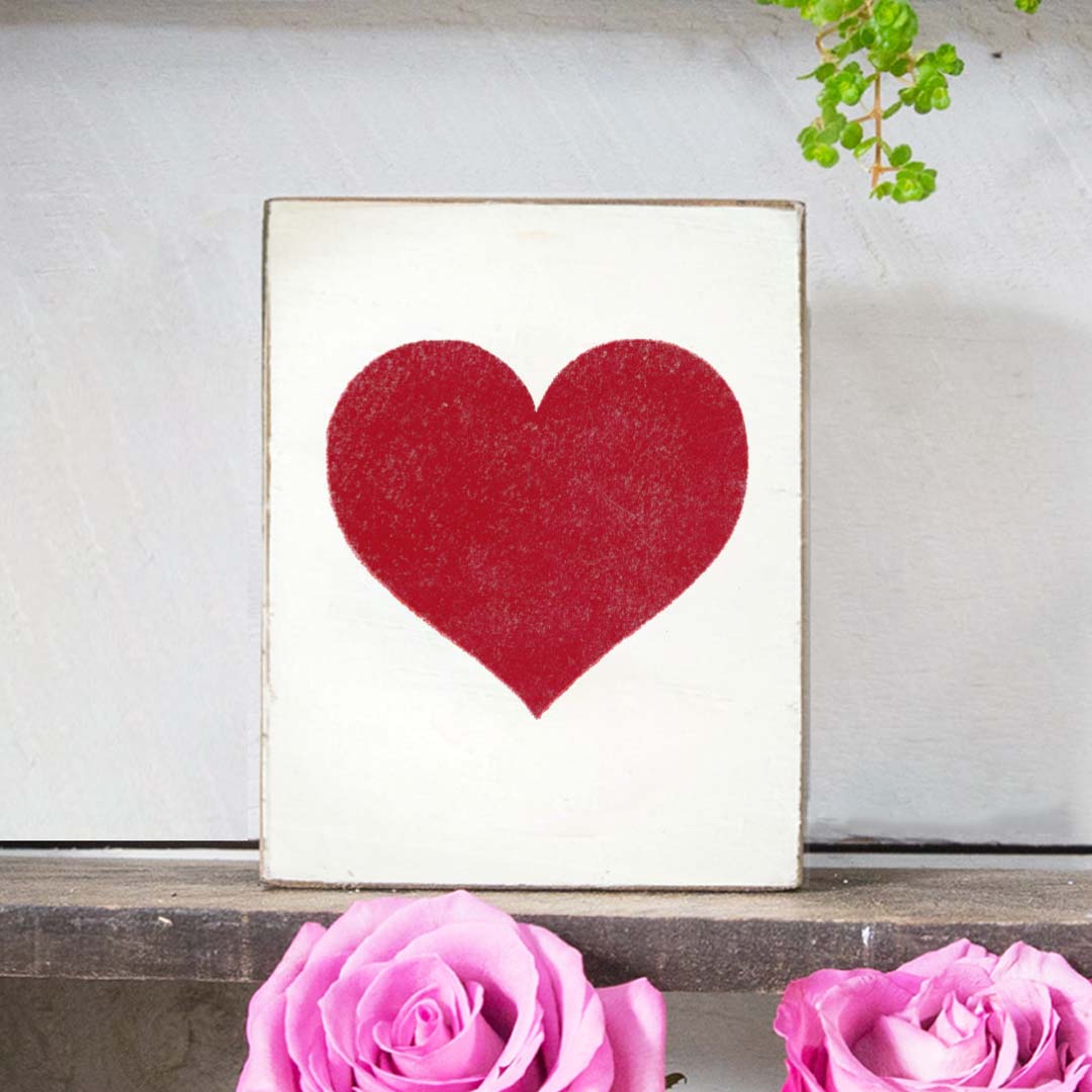 Decorative Wooden Block - Heart