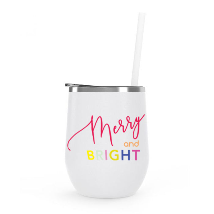 Insulated Tumbler Wine - Merry and Bright