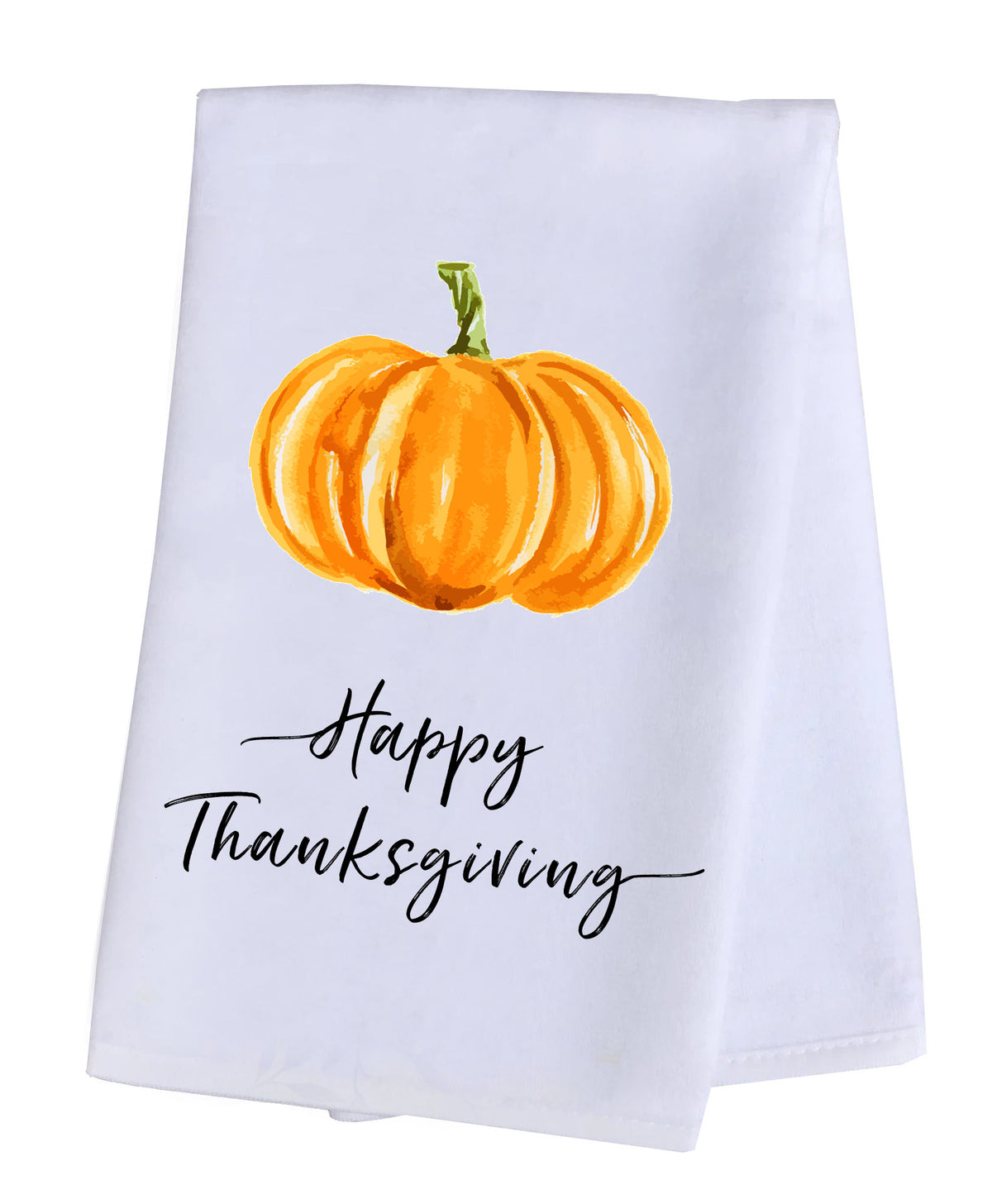 Hand Towel Plush - Orange Pumpkin Happy Thanksgiving