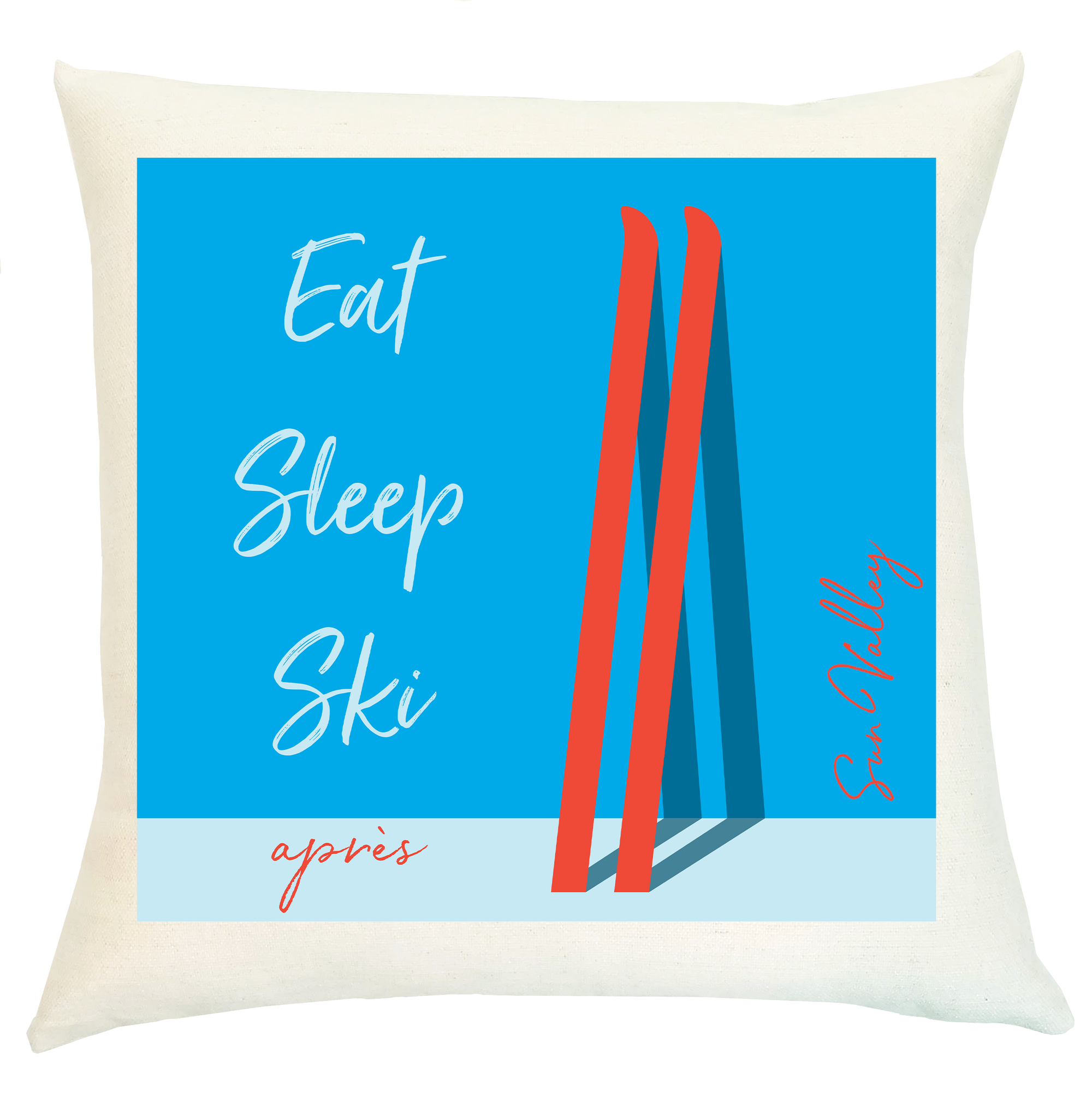 Pillow Personalized - Eat Sleep Ski Apres with Family Name or Location