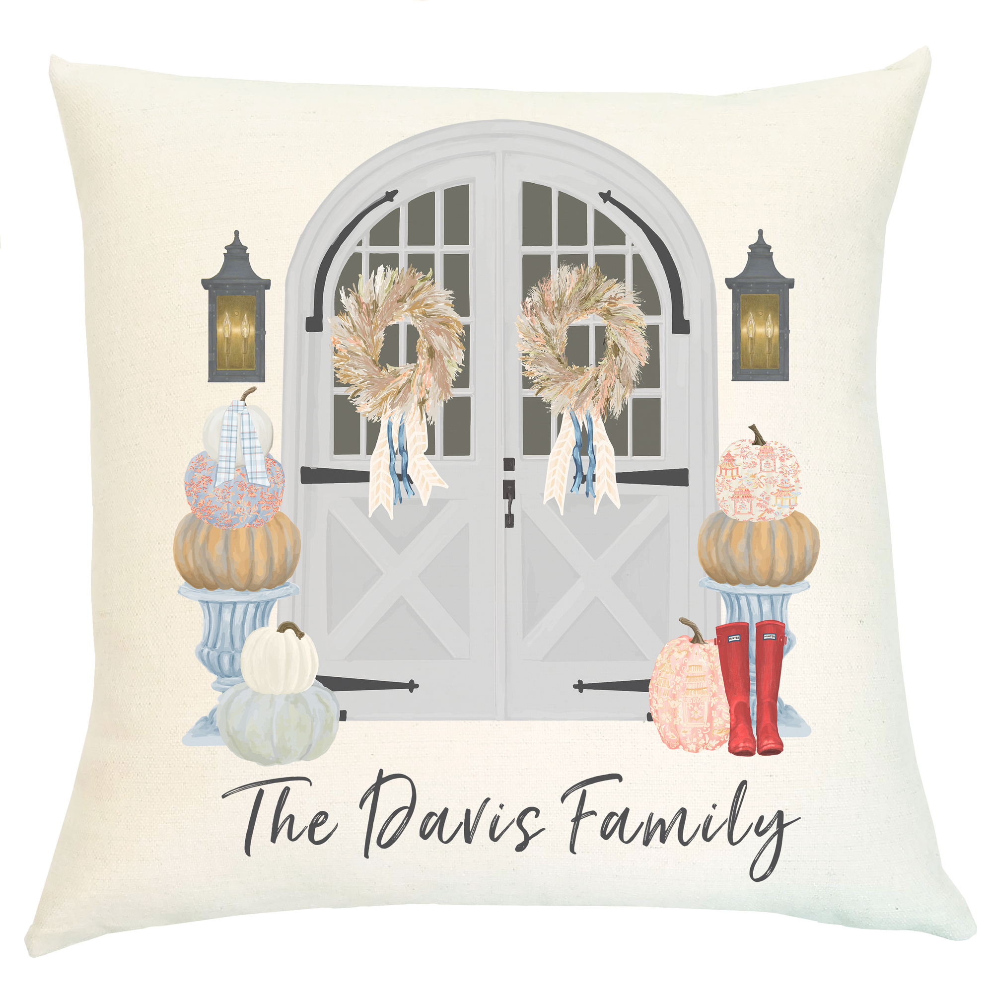 Pillow Personalized - Fall Front Door