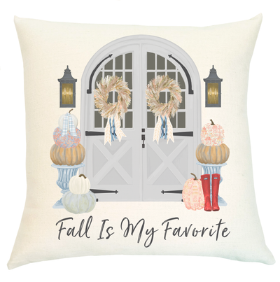 Pillow - Fall Front Door - Fall is My Favorite!