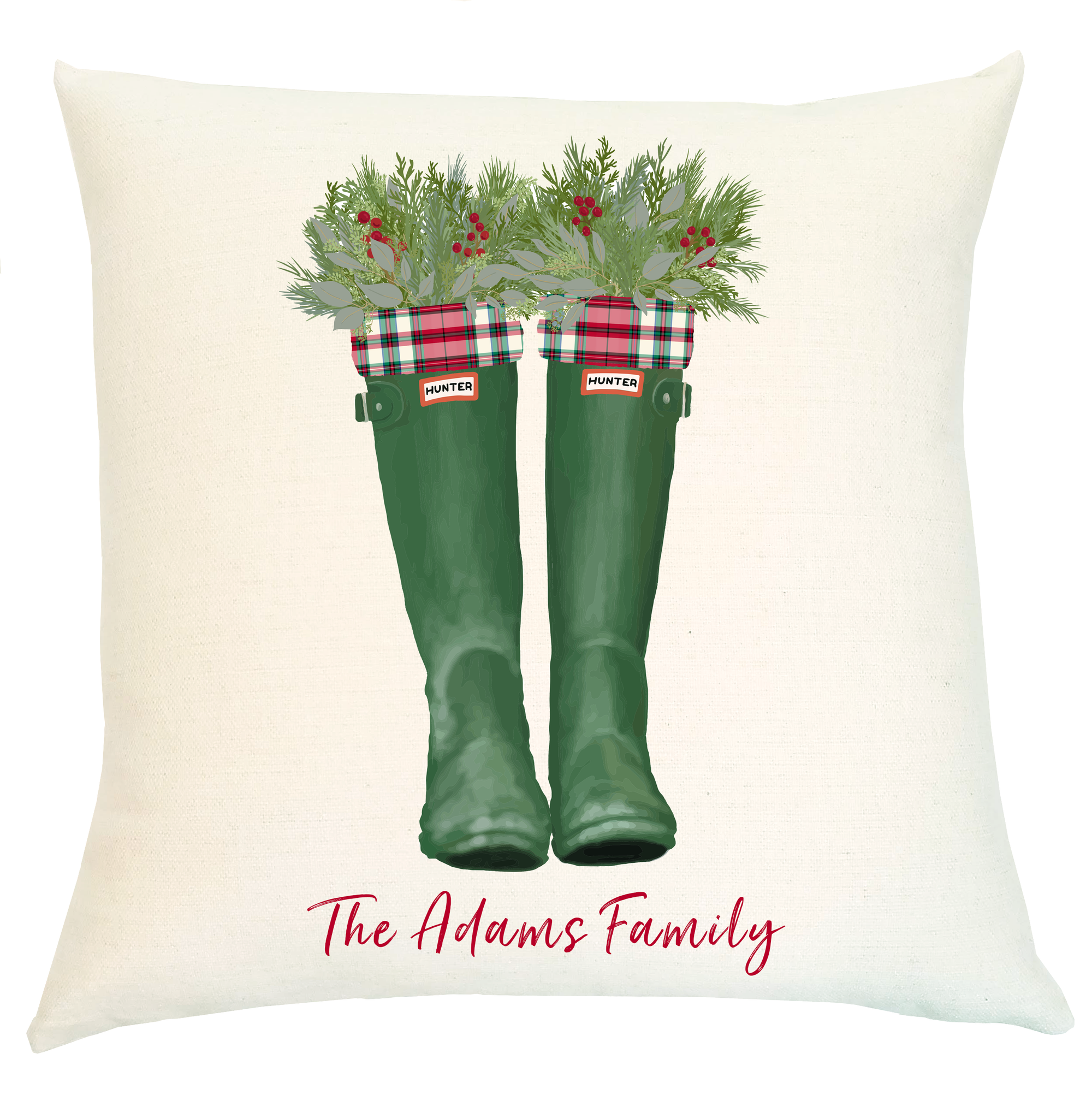 Pillow Personalized - Green Boots