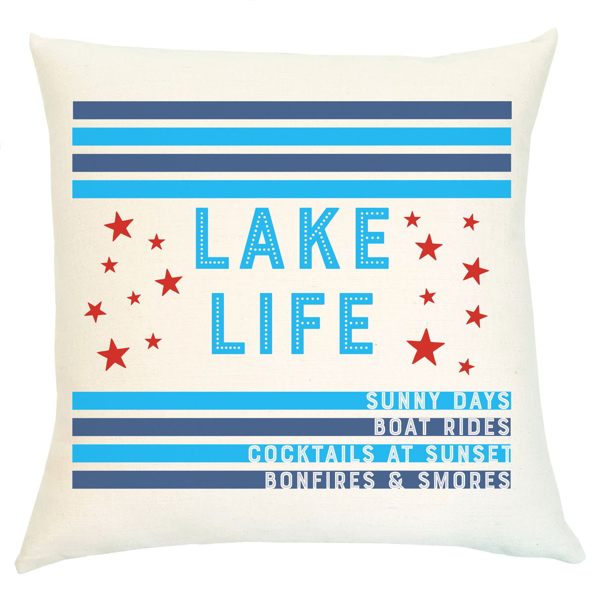 Pillow - Lake Life Stripe