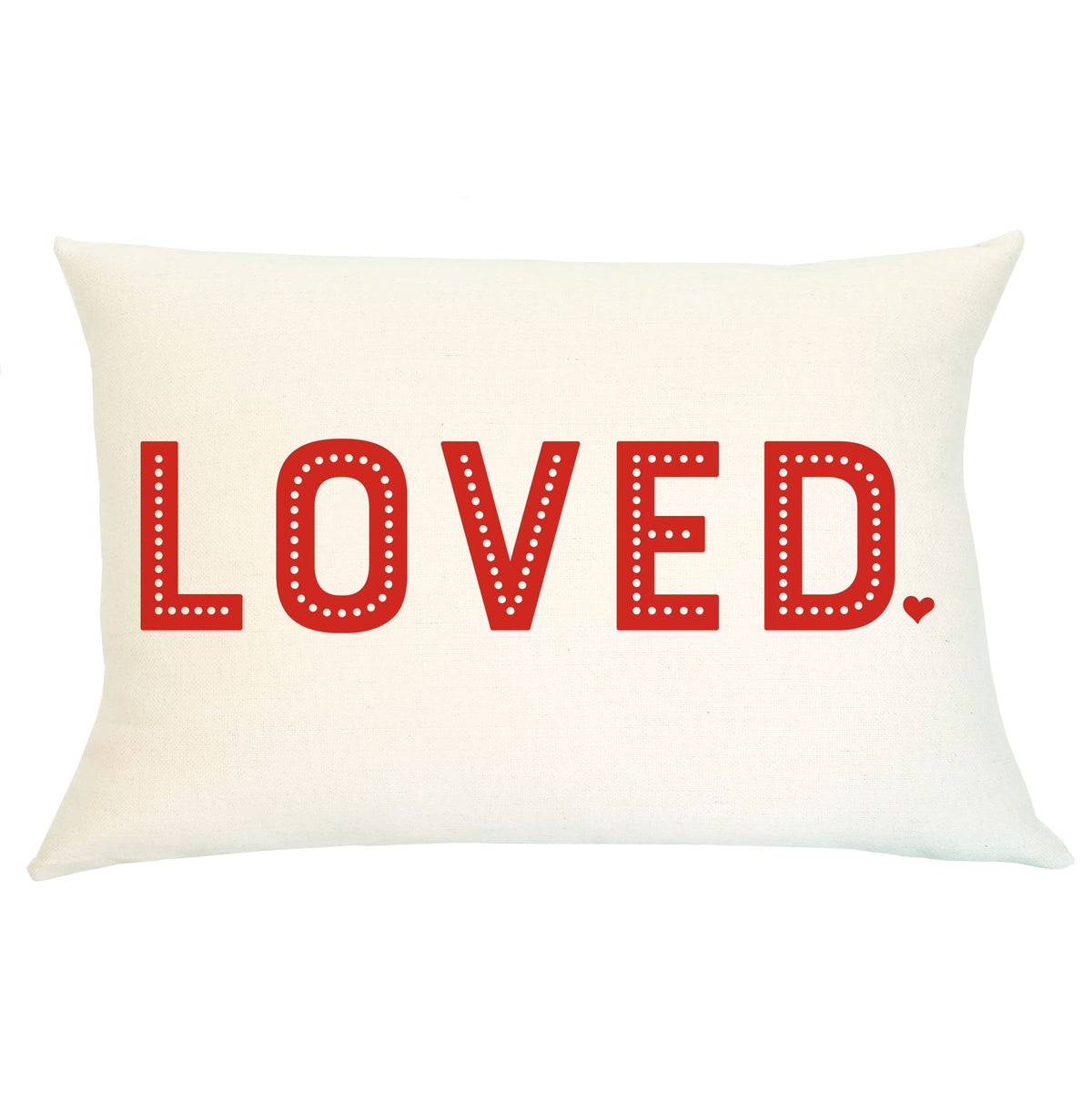 Pillow Lumbar Double Sided - Loved and Lucky - Insert Included
