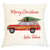 Pillow Personalized - Vintage Woody Jeep Merry Christmas