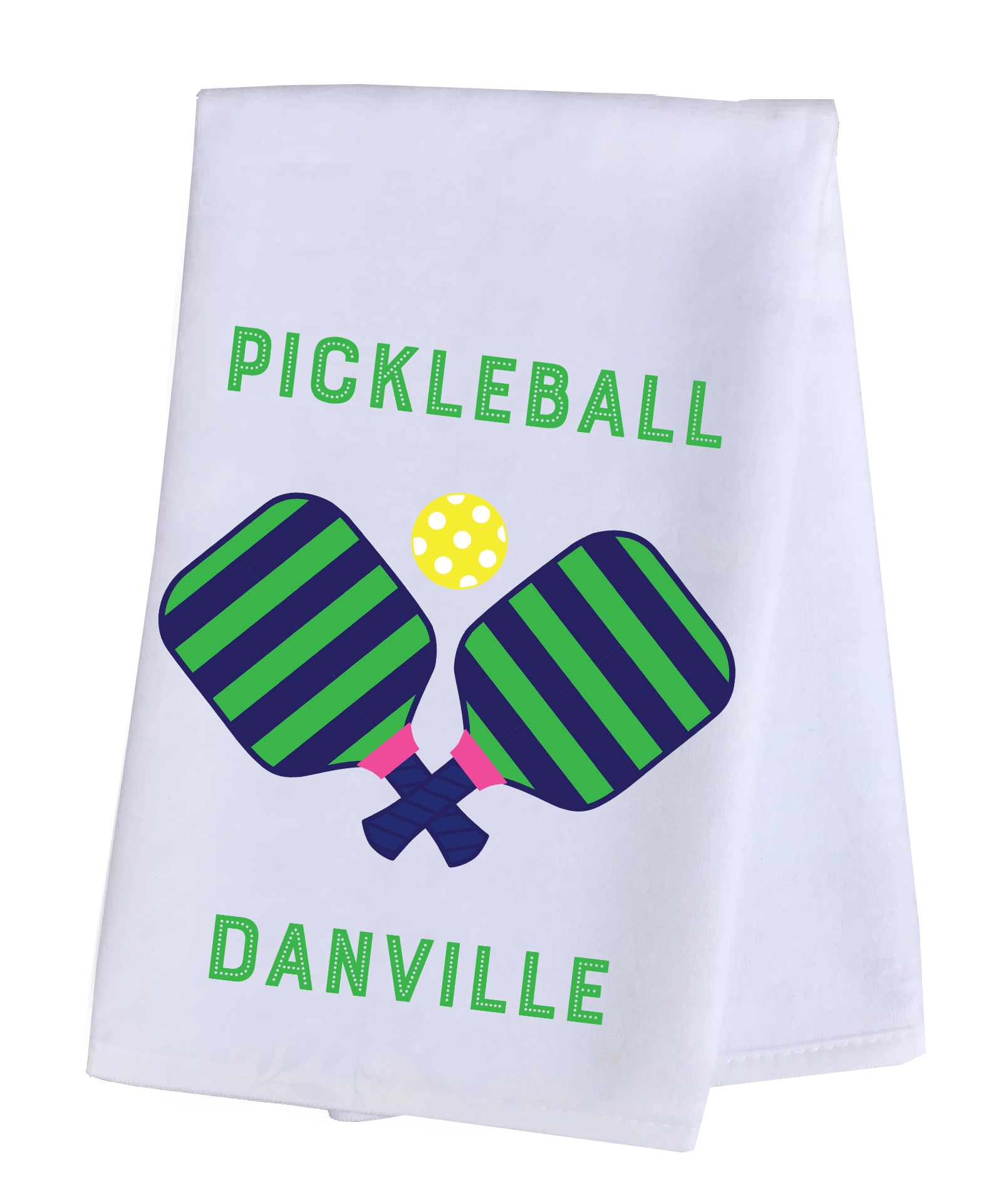 2 Pc Custom Kitchen Towel Set for the Pickleball Player