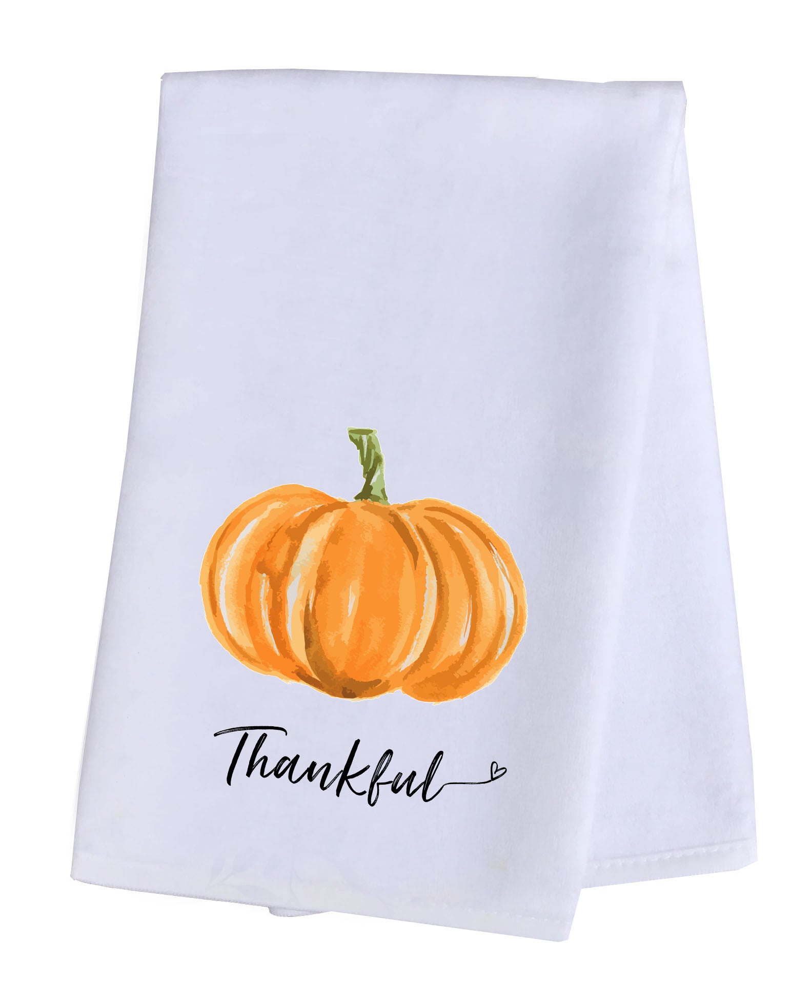 Hand Towel Plush - Orange Pumpkin Thankful